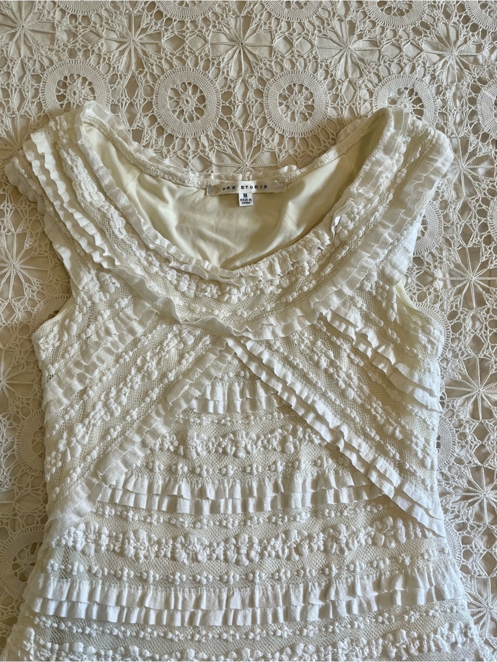 Y2k Max Studio white floral lace dress - Picture 3 of 7